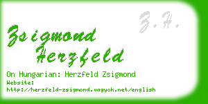 zsigmond herzfeld business card